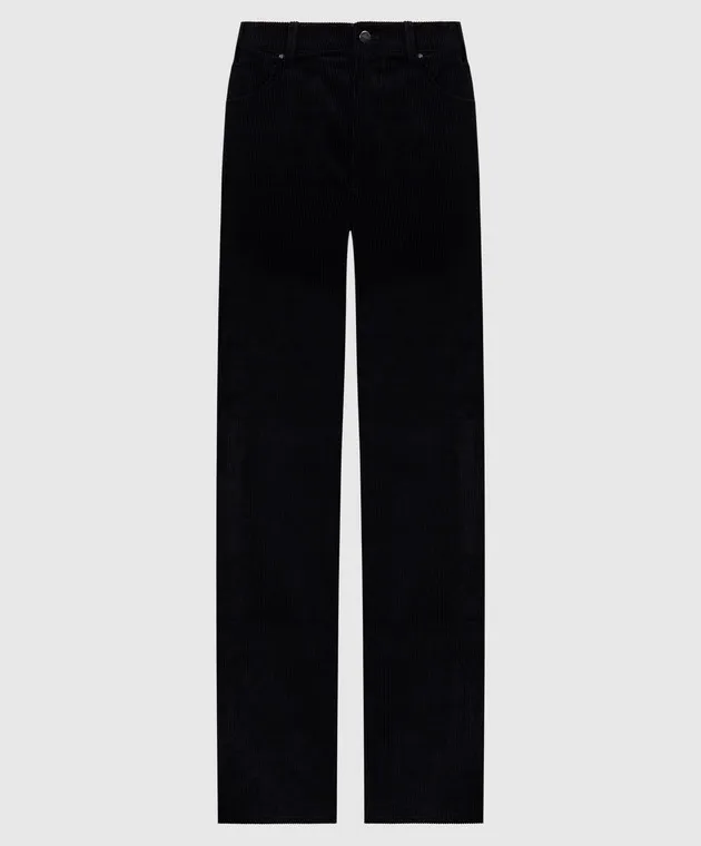 Anine Bing Black corduroy pants with slits