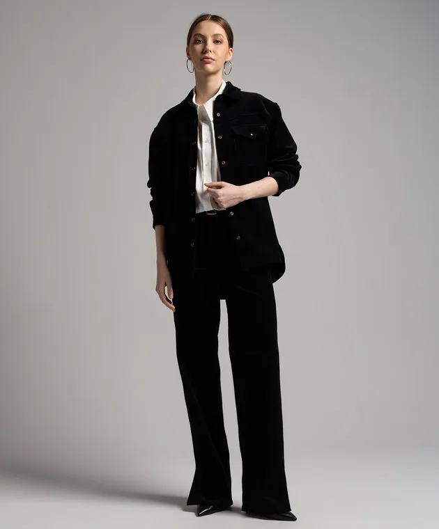 Anine Bing Black corduroy pants with slits