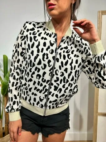 Bomber Print KAREB Crudo