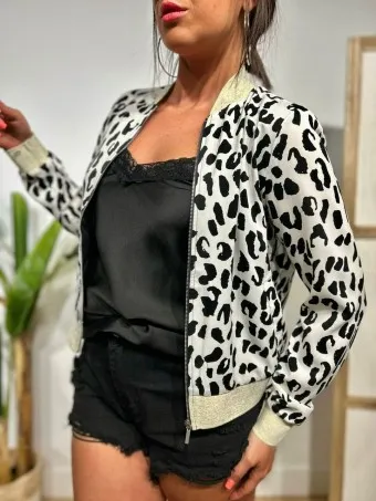 Bomber Print KAREB Crudo