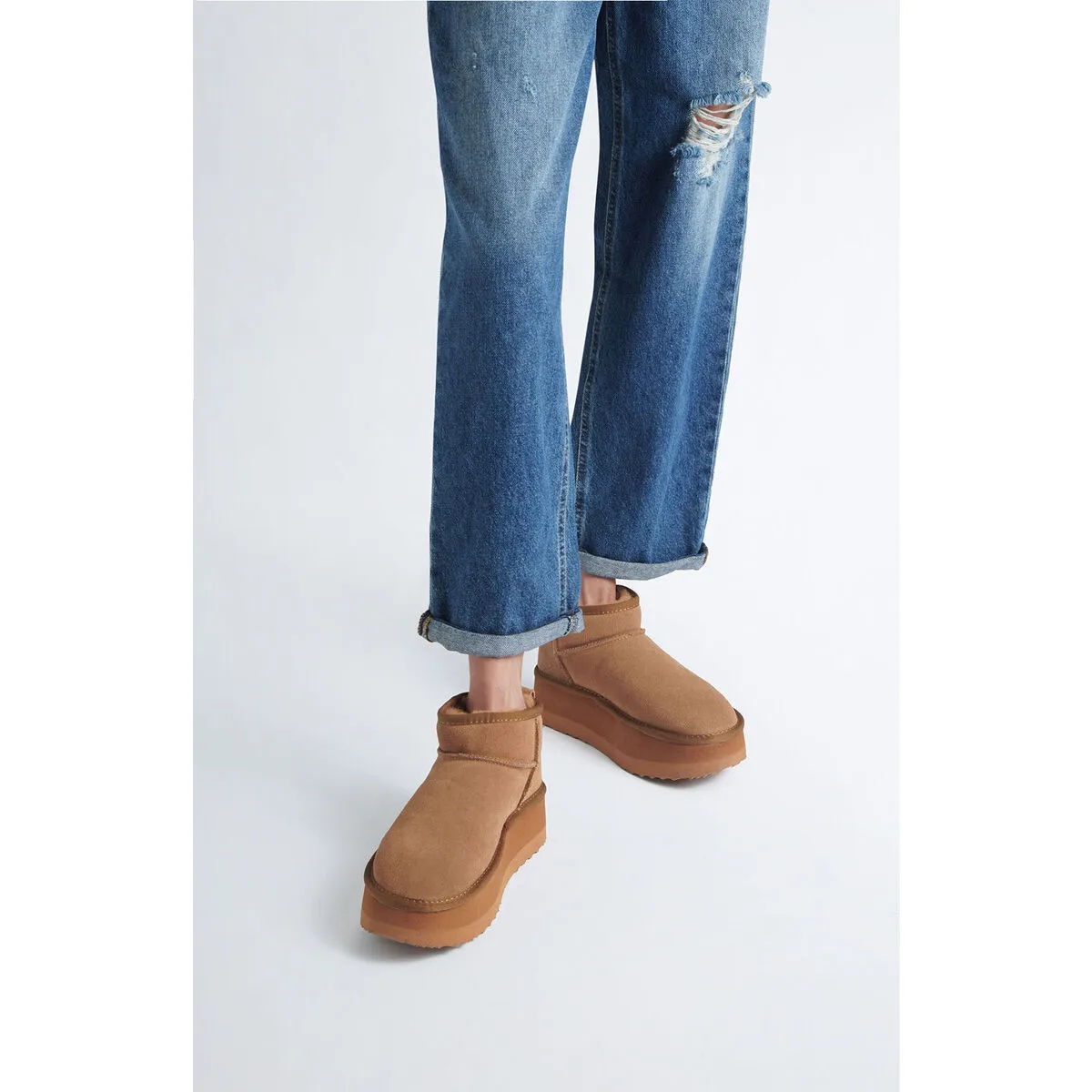 Botines cálidos con plataforma