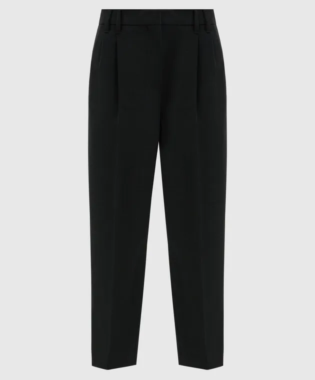 Brunello Cucinelli Black pants with wool