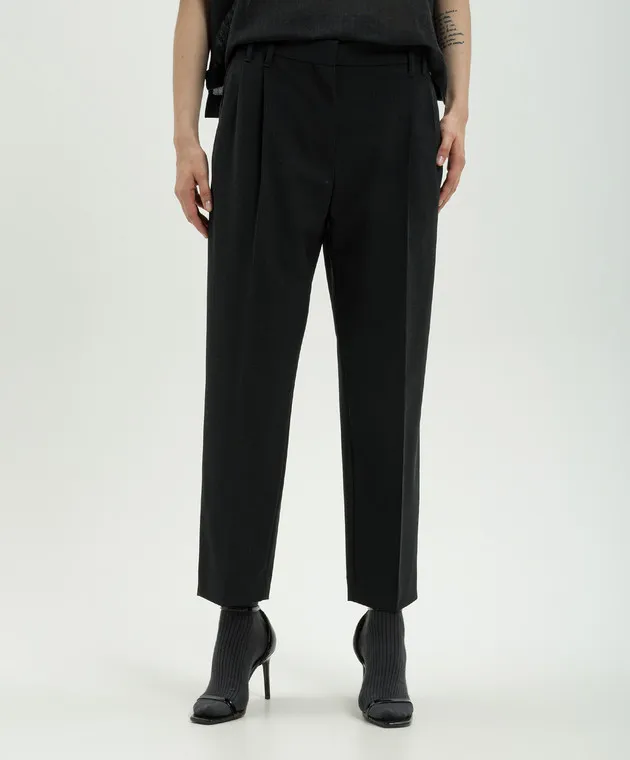 Brunello Cucinelli Black pants with wool
