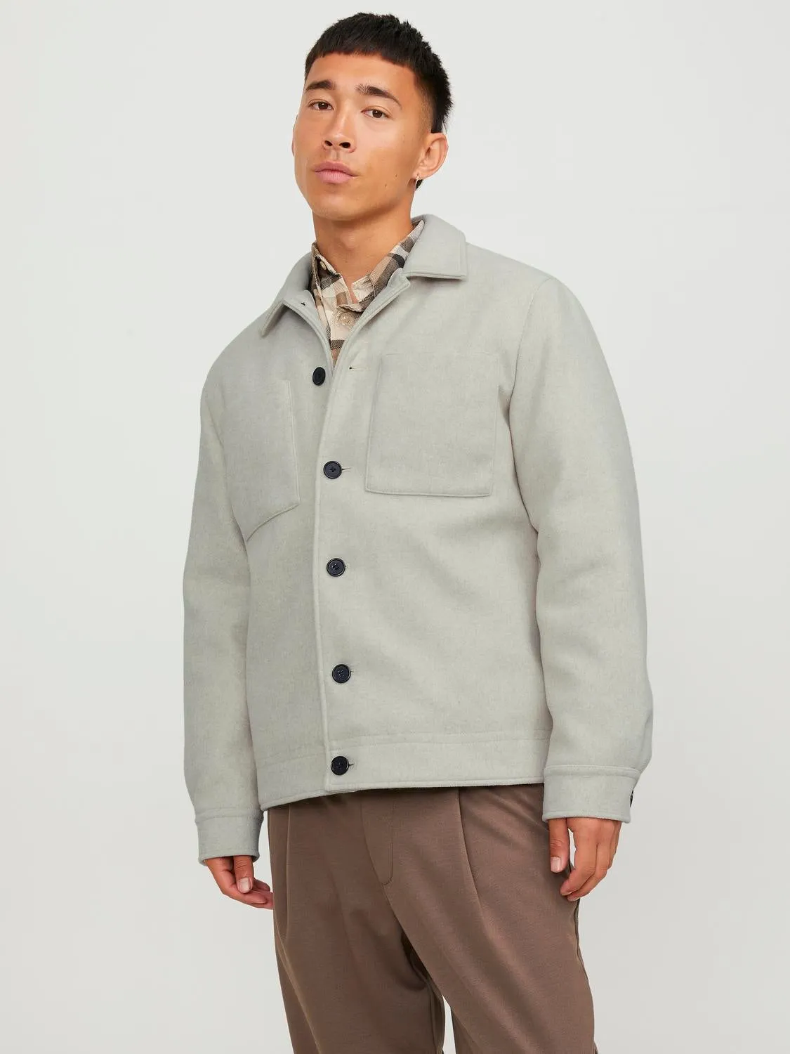 Camisa chaqueta Corte regular | Gris claro | Jack & Jones®