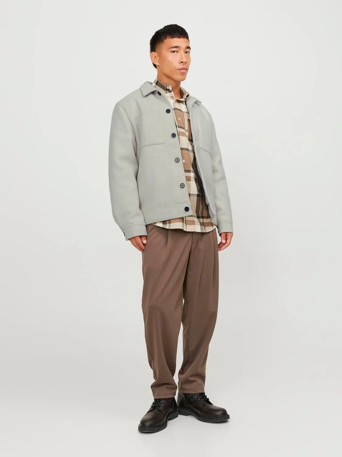 Camisa chaqueta Corte regular | Gris claro | Jack & Jones®