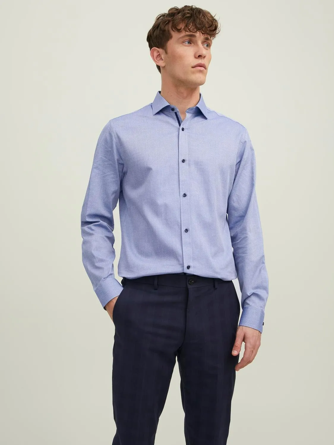 Camisa formal Corte slim | Azul intermedio | Jack & Jones®