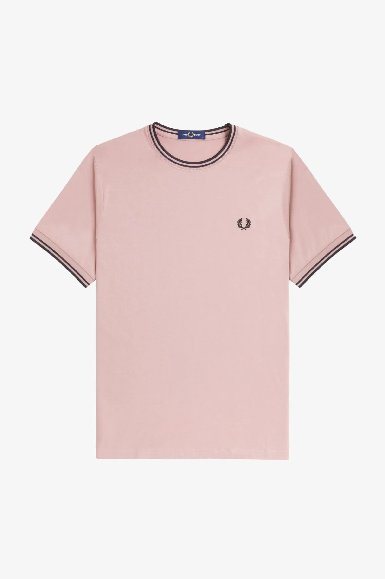 Camiseta con ribete con dos franjas