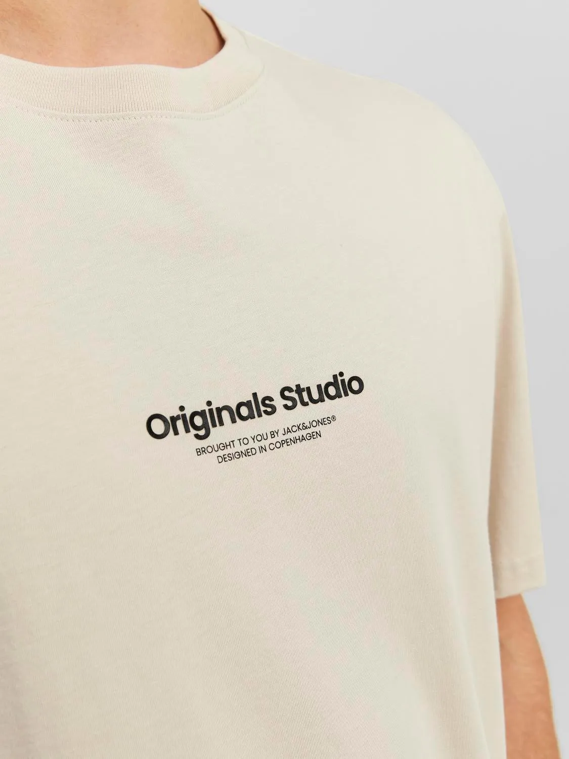 Camiseta Estampado Cuello redondo | Beige | Jack & Jones®