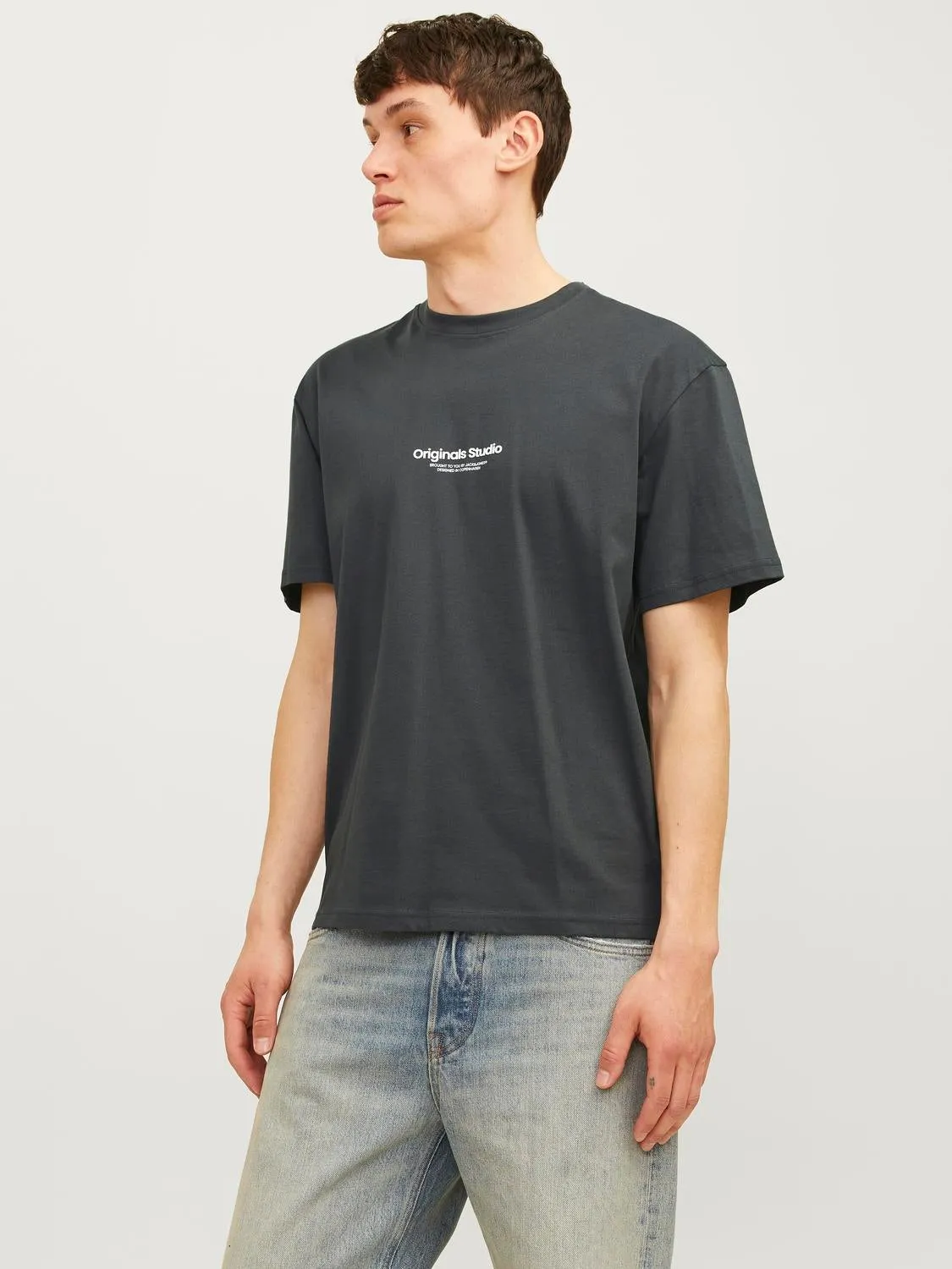 Camiseta Estampado Cuello redondo | Gris oscuro | Jack & Jones®