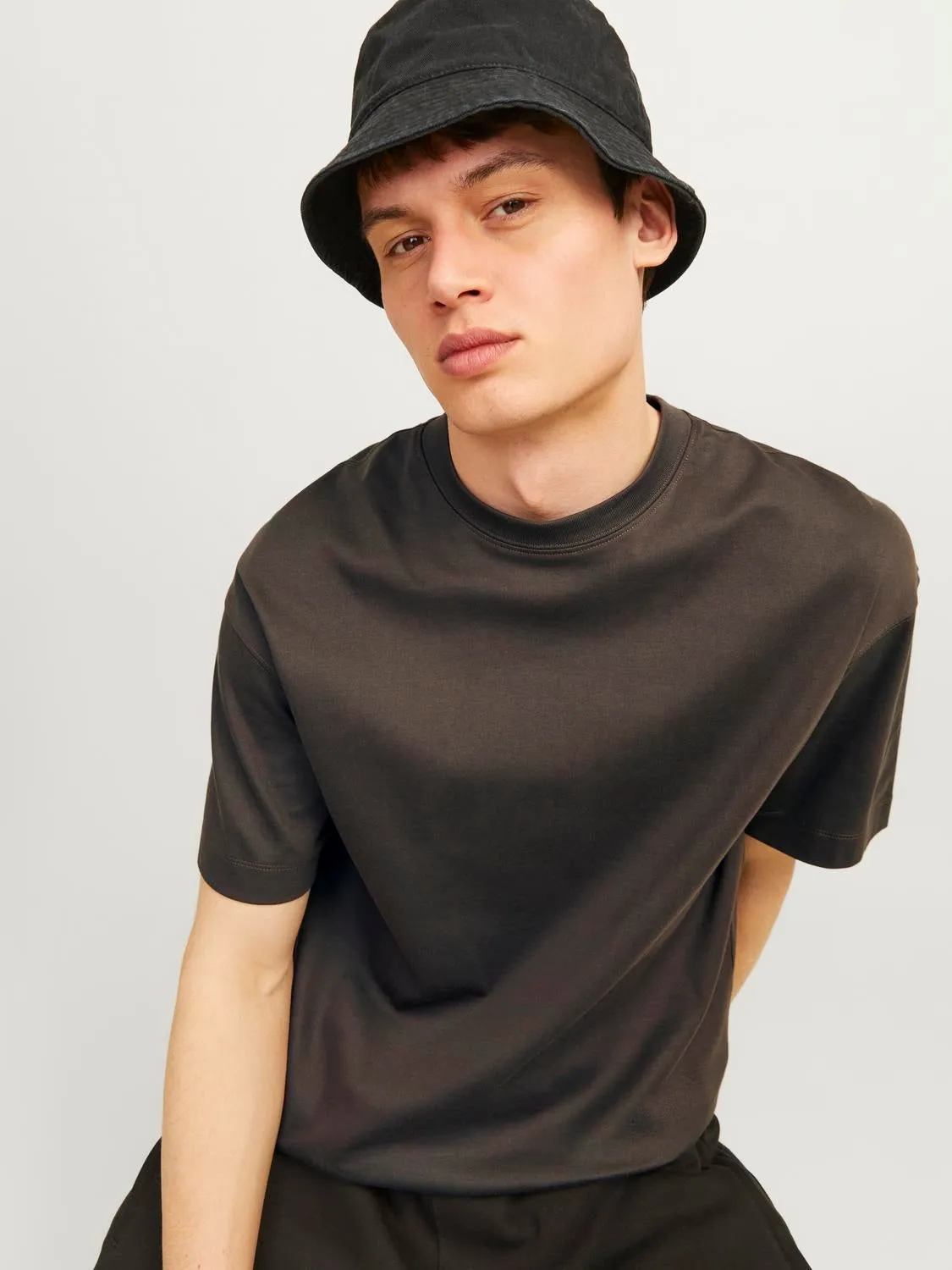Camiseta Liso Cuello redondo | Marrón claro | Jack & Jones®