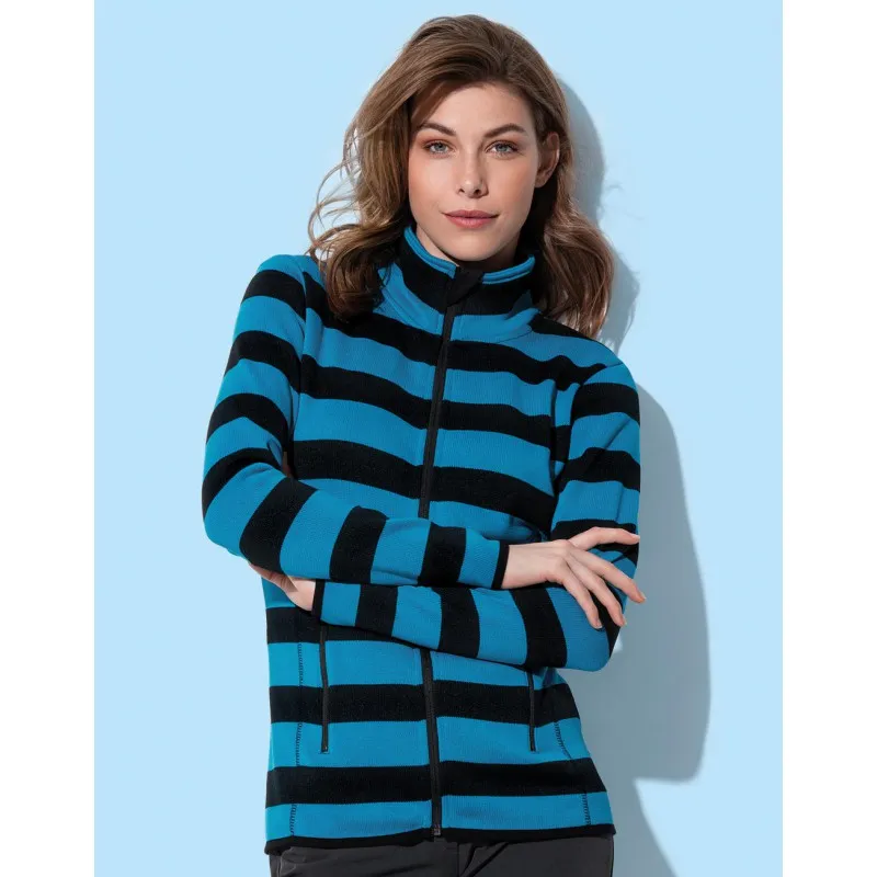 Chaqueta polar active mujer a rayas STEDMAN ST5190