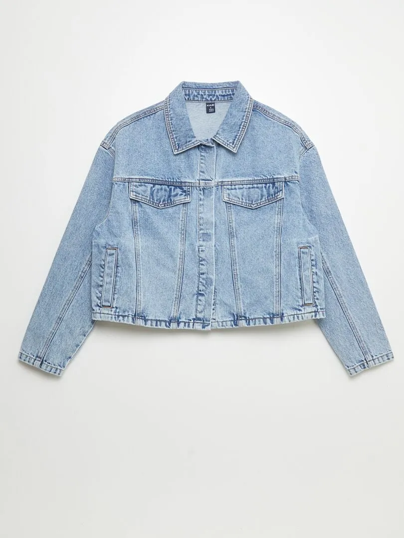 CHAQUETA VAQUERA CORTA  SO EASY  AZUL