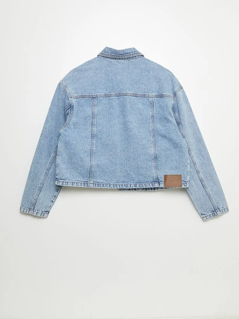 CHAQUETA VAQUERA CORTA  SO EASY  AZUL