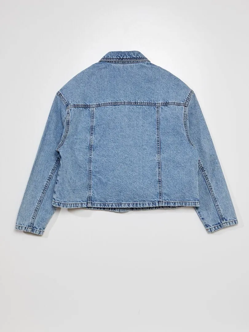 CHAQUETA VAQUERA CORTA  SO EASY  AZUL