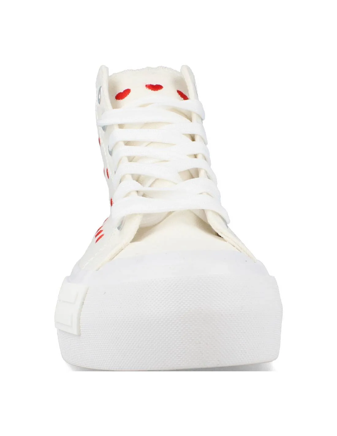 D. FRANKLIN  ZAPATILLA CASUAL PLATAFORMA BLANCA CORAZONES