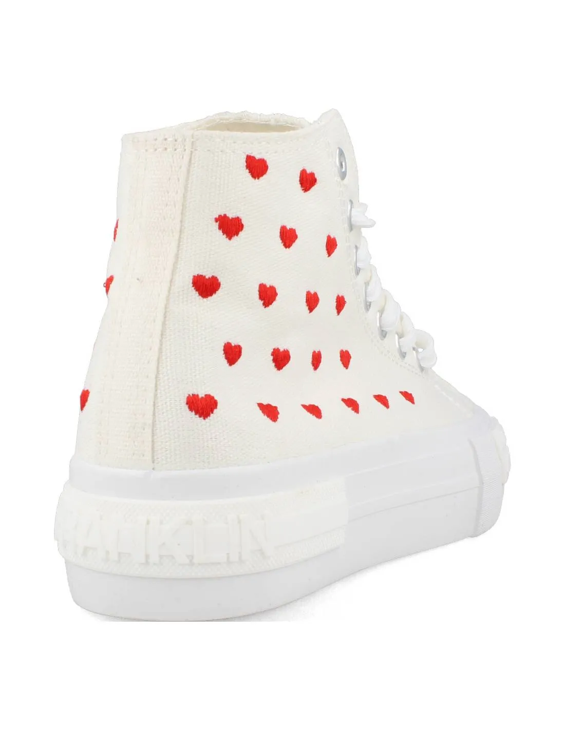 D. FRANKLIN  ZAPATILLA CASUAL PLATAFORMA BLANCA CORAZONES