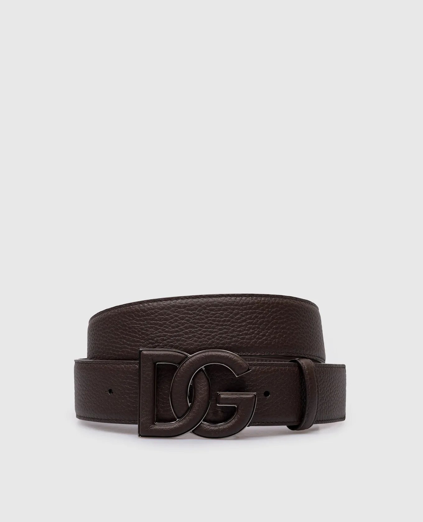 Dolce&Gabbana Brown leather strap with DG logo