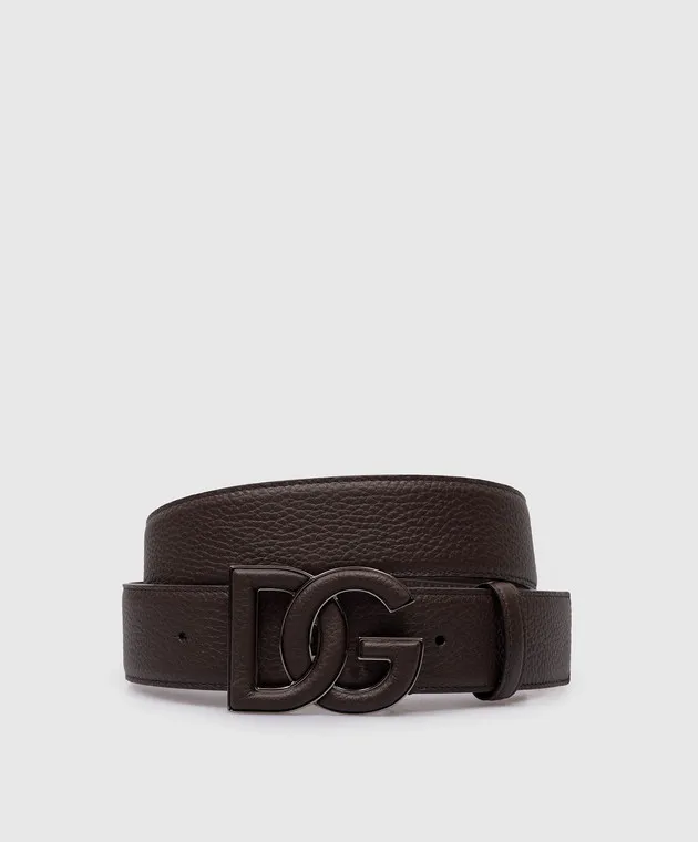 Dolce&Gabbana Brown leather strap with DG logo