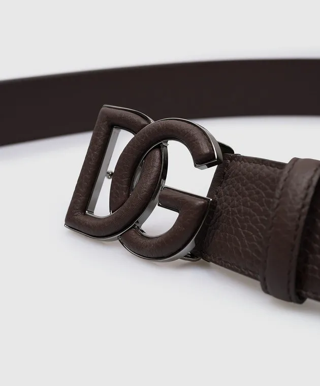 Dolce&Gabbana Brown leather strap with DG logo