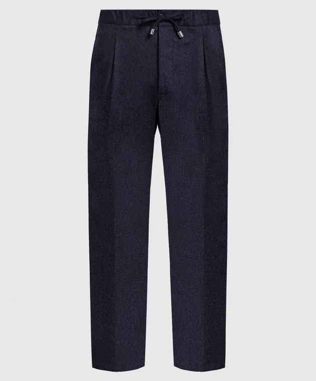 Enrico Mandelli Blue pants made of wool