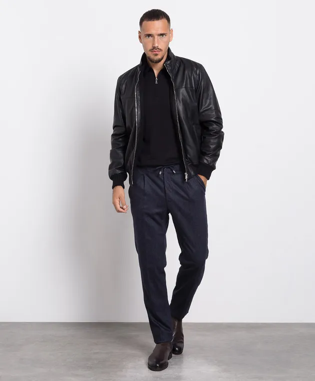 Enrico Mandelli Blue pants made of wool