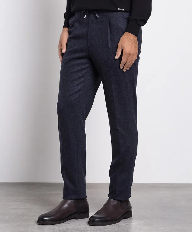 Enrico Mandelli Blue pants made of wool
