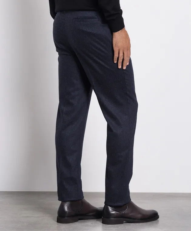 Enrico Mandelli Blue pants made of wool
