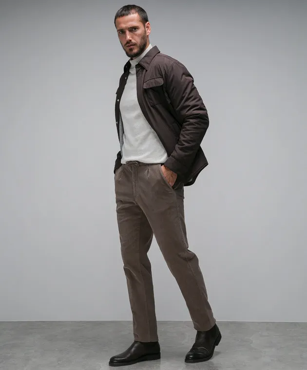 Enrico Mandelli Khaki corduroy pants