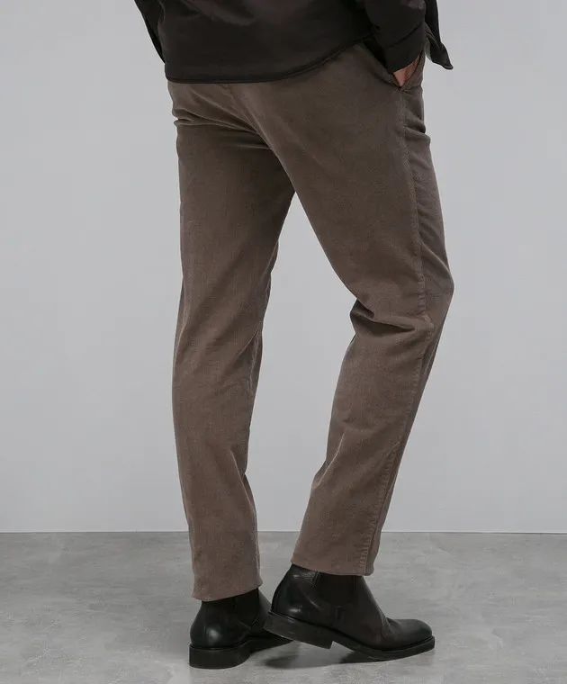 Enrico Mandelli Khaki corduroy pants