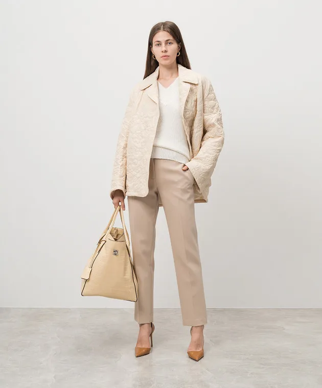 Ermanno Scervino Beige pants made of wool