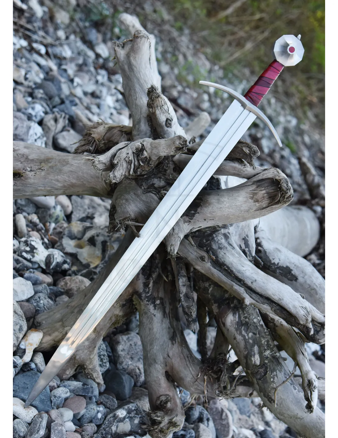 Espada medieval Gammelt Jern con vaina, siglo XIII