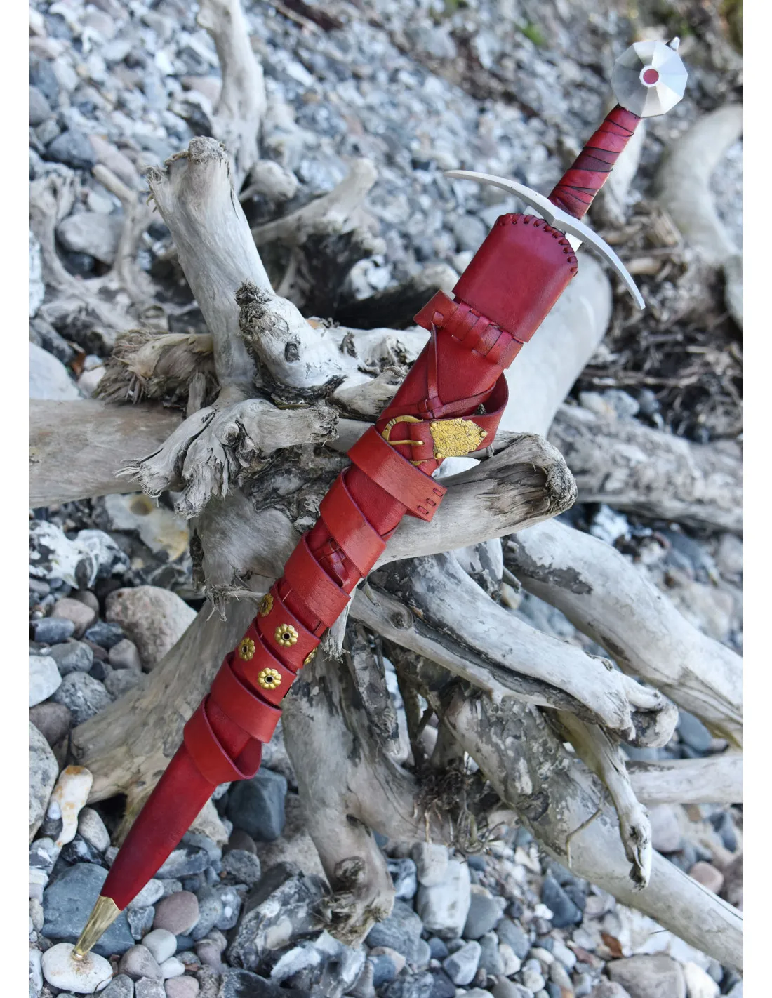 Espada medieval Gammelt Jern con vaina, siglo XIII