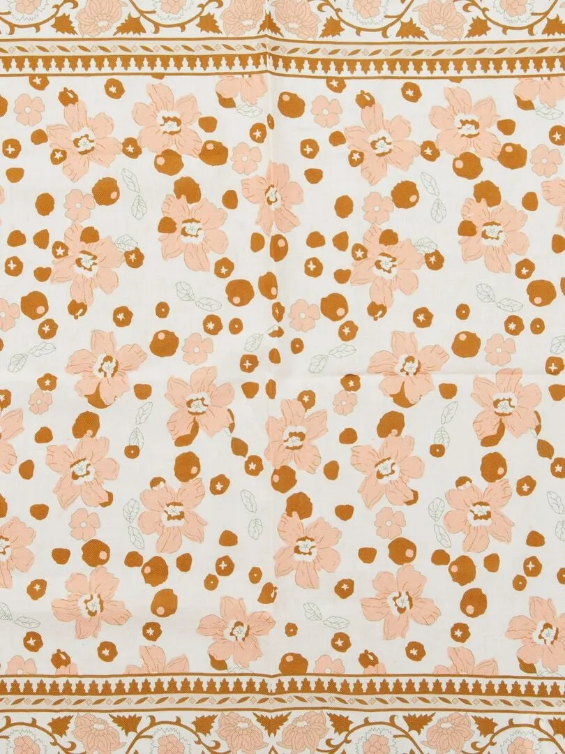 FULAR CUADRADO DE ALGODóN  BEIGE