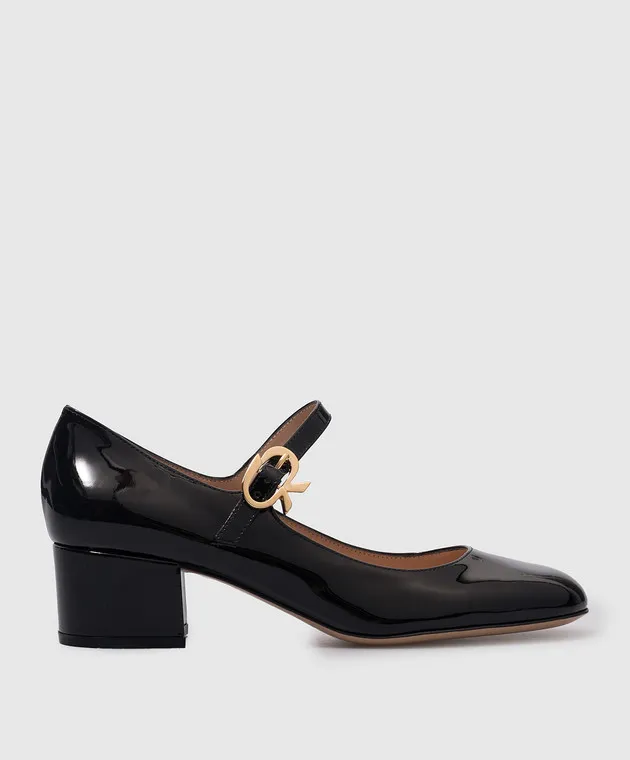 Gianvito Rossi Mary black patent leather shoes