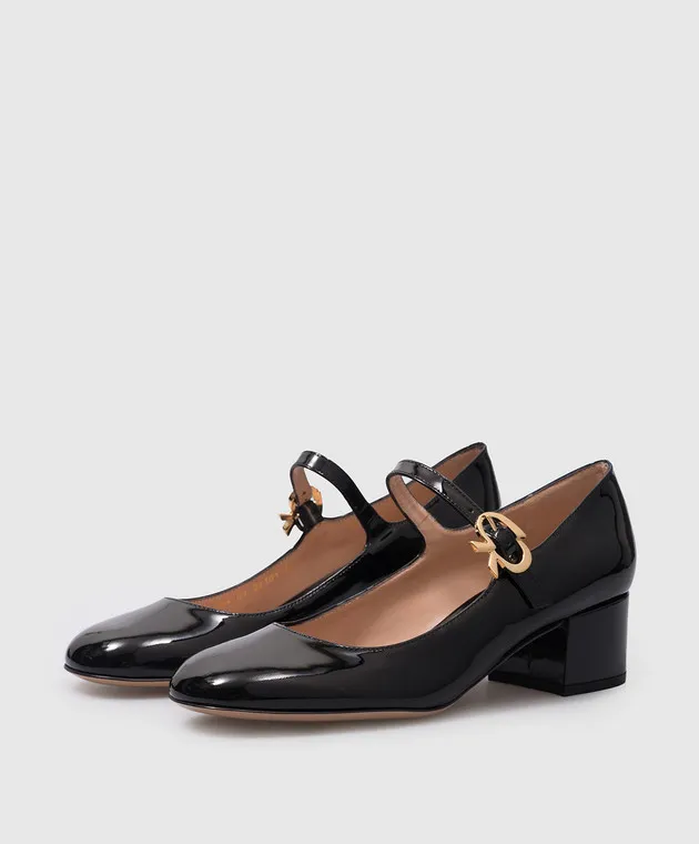 Gianvito Rossi Mary black patent leather shoes