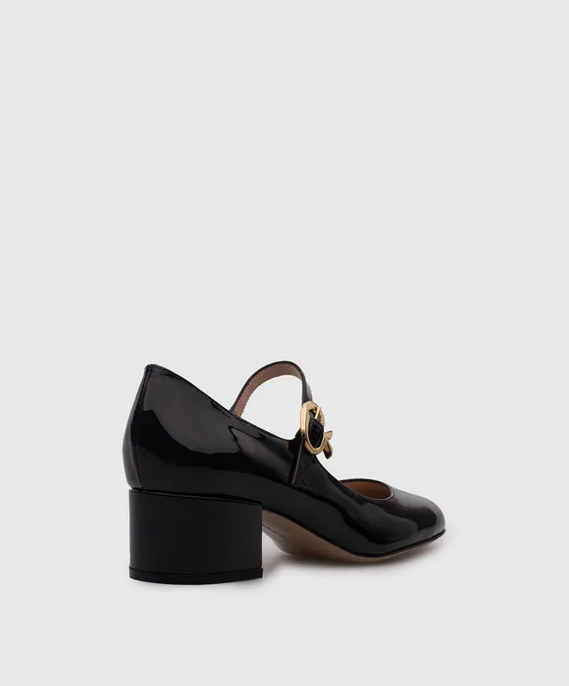 Gianvito Rossi Mary black patent leather shoes