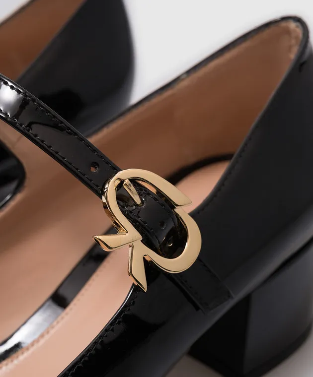 Gianvito Rossi Mary black patent leather shoes