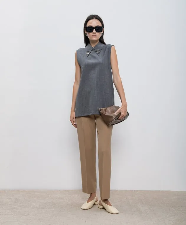Jil Sander Beige pants made of wool