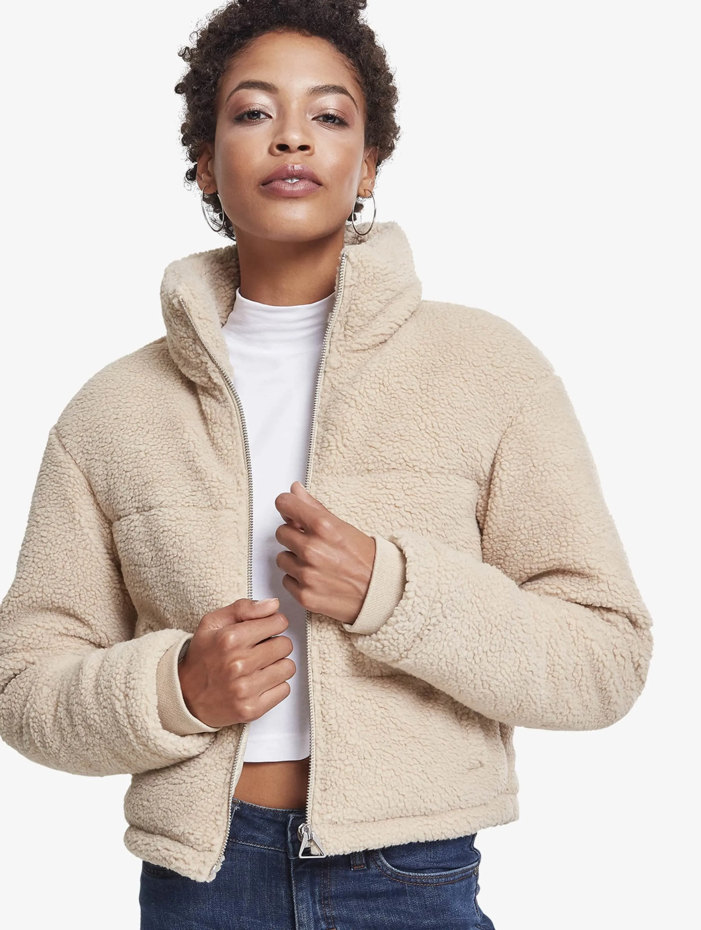 Ladies Boxy Sherpa