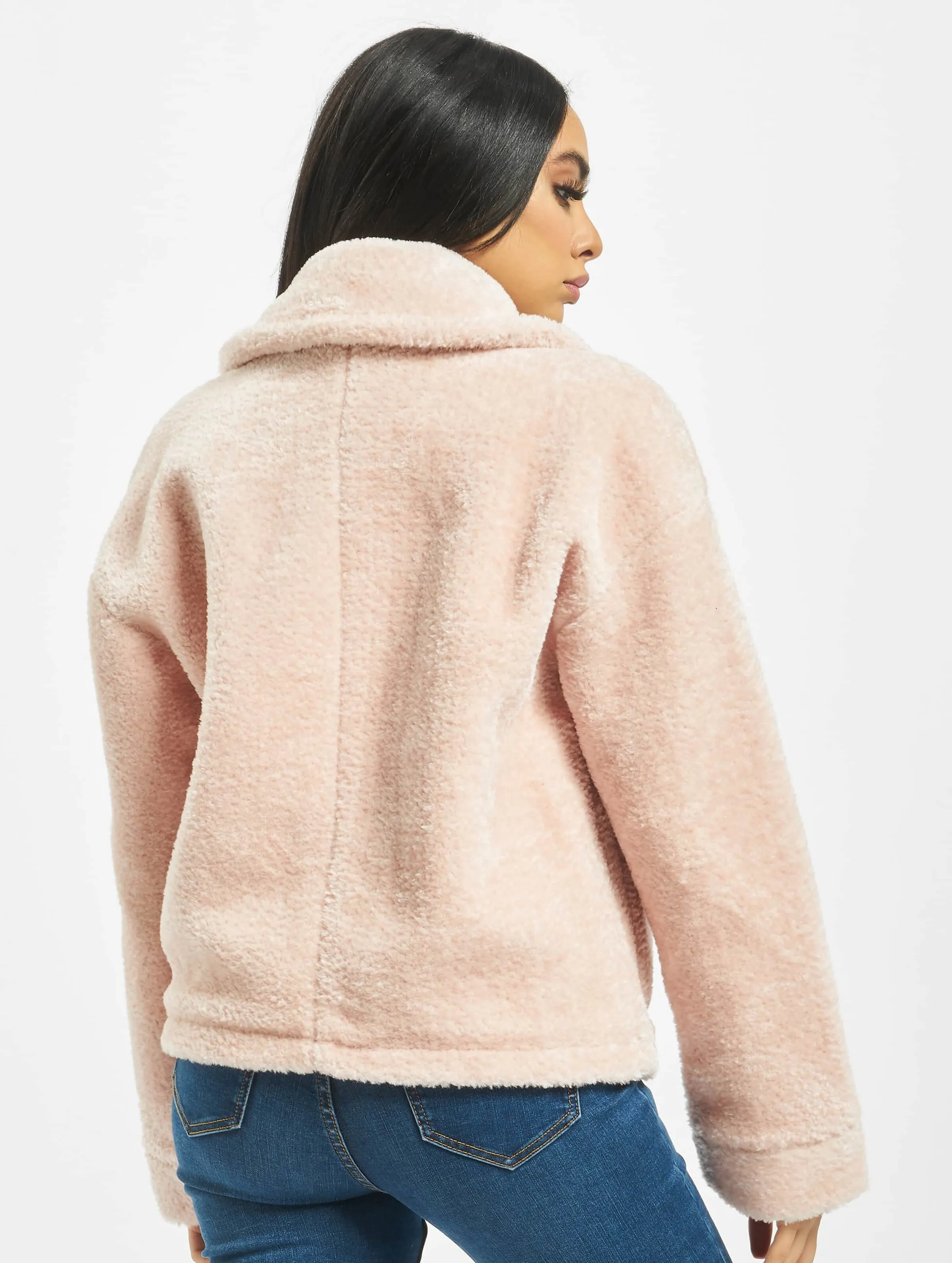 Ladies Oversize Sherpa Lapel