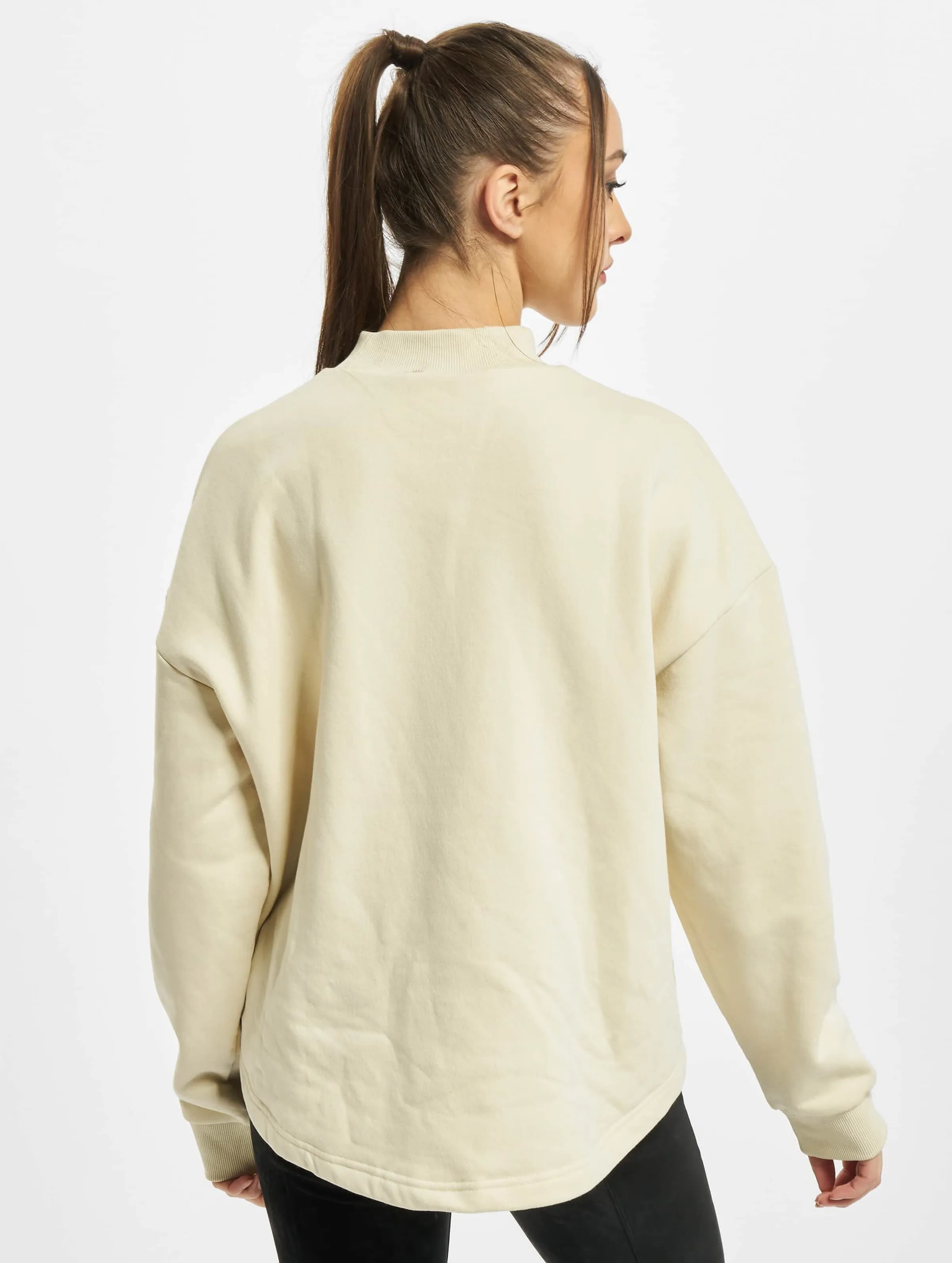 Ladies Oversized High Neck Crew 
