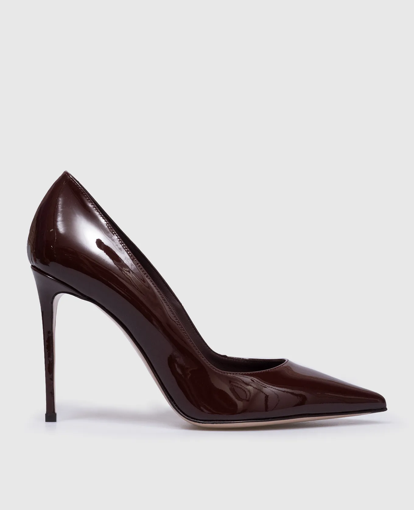 Le Silla Burgundy lacquered EVA leather shoes
