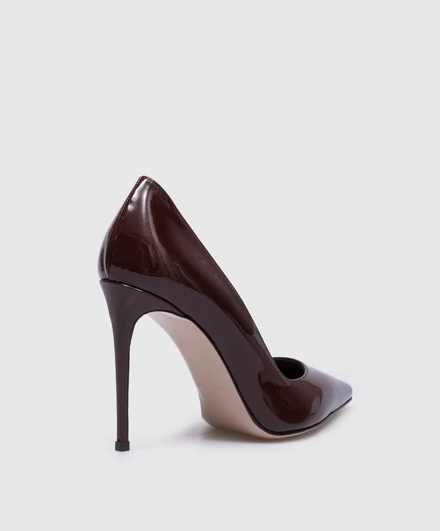 Le Silla Burgundy lacquered EVA leather shoes
