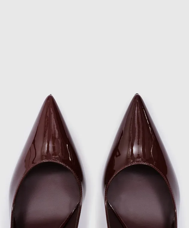 Le Silla Burgundy lacquered EVA leather shoes