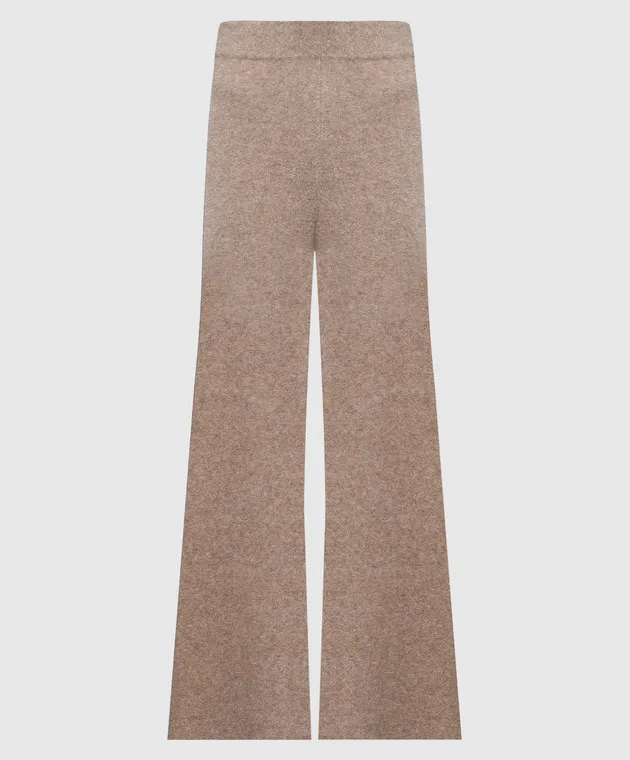 LISA YANG Khloe beige cashmere flared pants