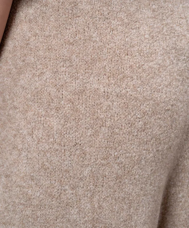LISA YANG Khloe beige cashmere flared pants