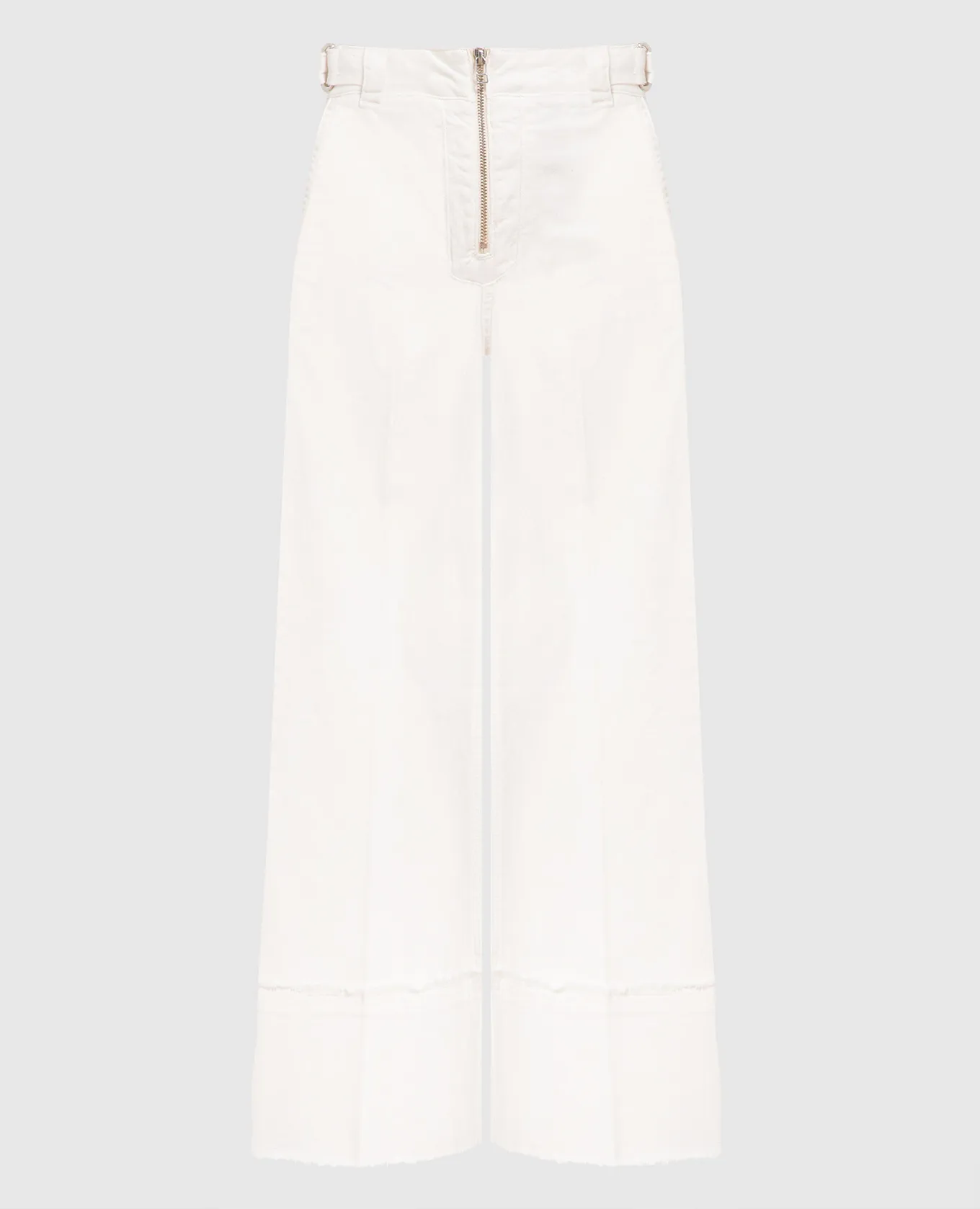Max & Co White pants with logo embroidery