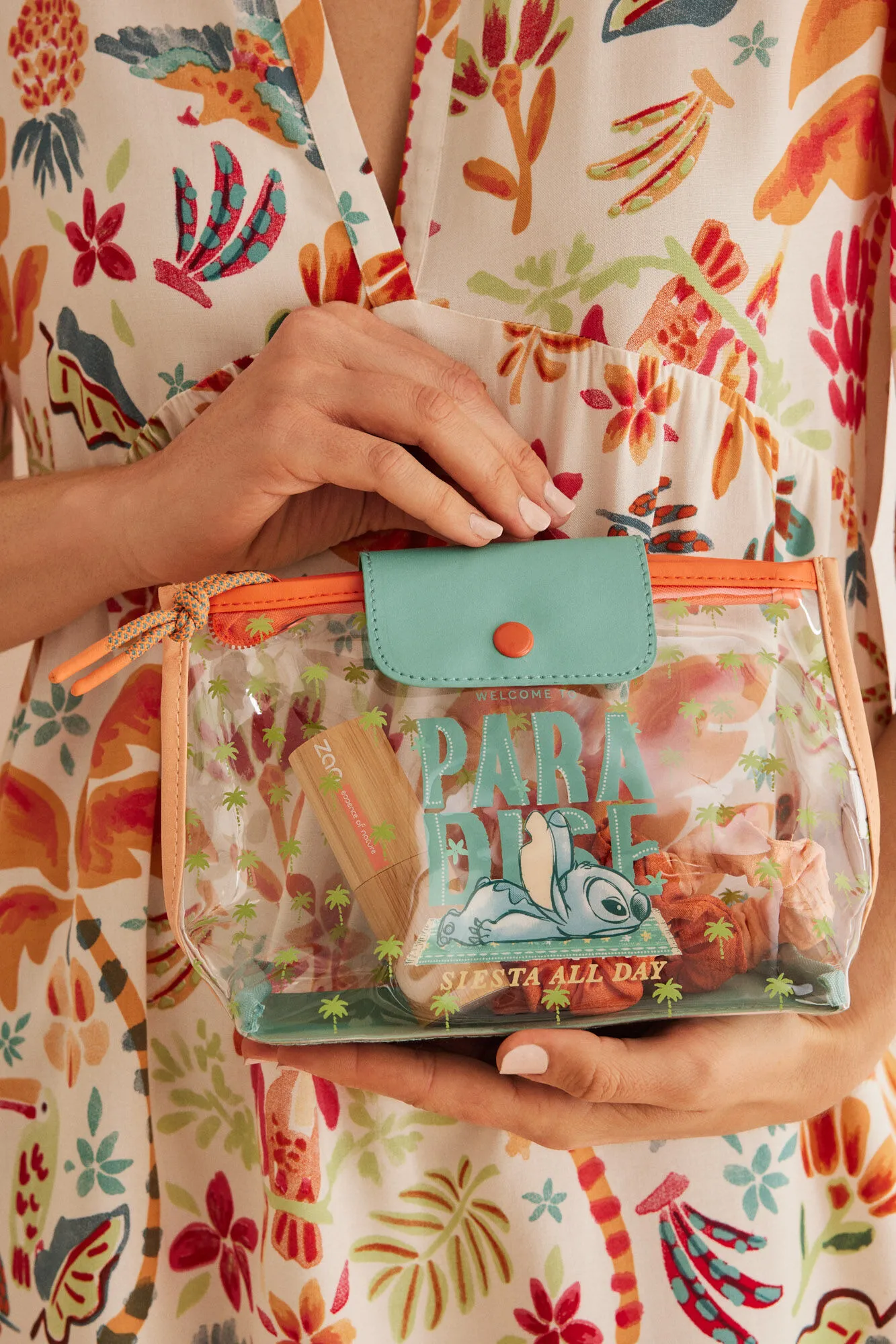 Mini neceser tranparente Stitch