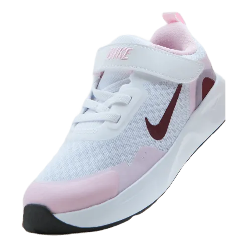 NIKE WEARALLDAY BABY/TODDLER SHOE WHITE/DARK BEETROOTPINK FOAM
