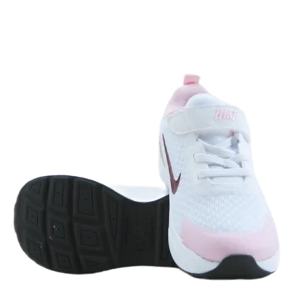 NIKE WEARALLDAY BABY/TODDLER SHOE WHITE/DARK BEETROOTPINK FOAM